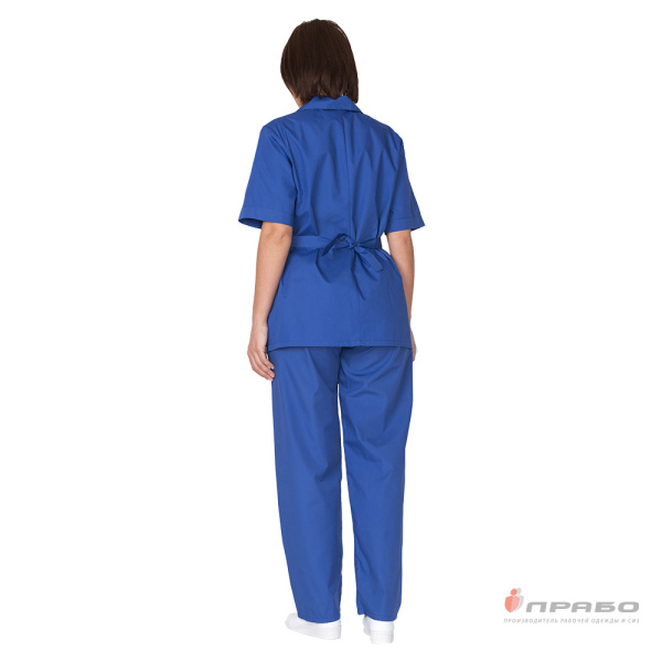 Костюм женский "Василина" василёк (блузон и брюки) для медработников