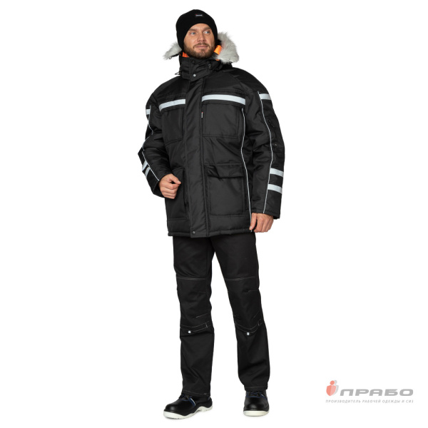 Куртка мужская утеплённая "Аляска Ультра" чёрная