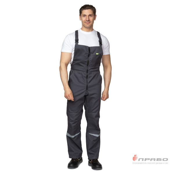 Костюм мужской летний "Профессионал 2 СОП" тёмно-серый/серый (куртка и полукомбинезон)