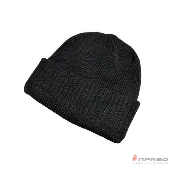 Шапка зимняя трикотажная чёрная