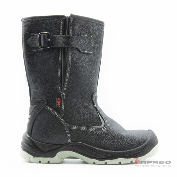 Сапоги кожаные "Скорпион-1204М" с подошвой ПУ/ТПУ и МП чёрные