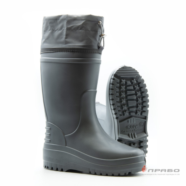 Сапоги женские утеплённые с манжетой ЭВА "Барс С-062" серые (35 см)