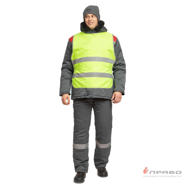 Накидка сигнальная "Лайт" лимонная с износостойким кантом