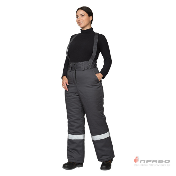 Брюки женские утеплённые "Профессионал" тёмно-серые