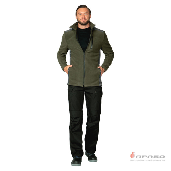 Куртка "Кеми" флисовая без капюшона хаки