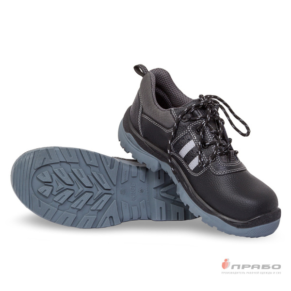 Полуботинки "Барс А-6" с подошвой ПУ/ТПУ и композитным подноском чёрные