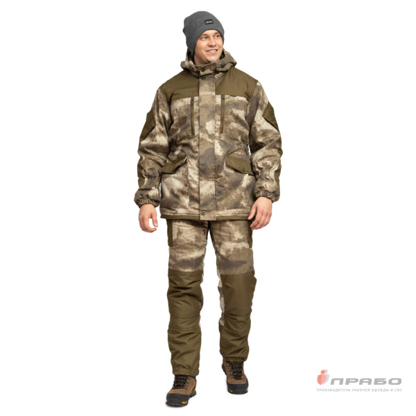 Костюм мужской утеплённый "Горка Иней" КМФ бежевые облака (куртка и брюки)
