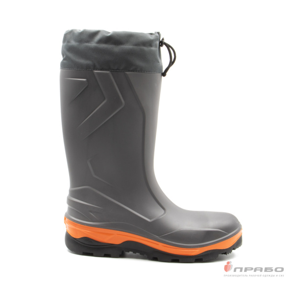 Сапоги "Патриот" с подошвой ПУ/нитрил, КП и КС тёмно-серый/светло-серый