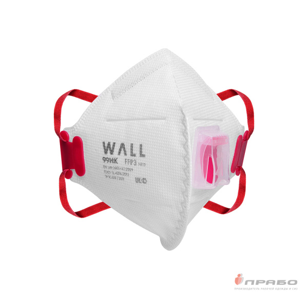 Респиратор Wall  99HK FFP3 NR D с клапаном выдоха арт.19902F