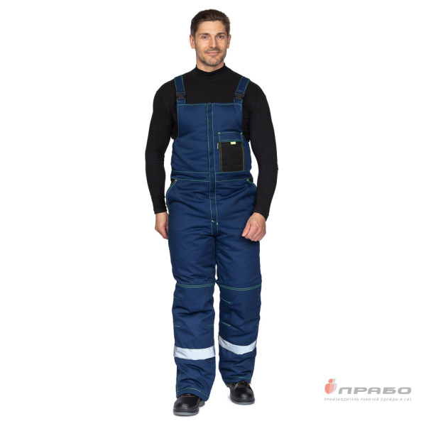 Костюм мужской утеплённый "Бренд К" тёмно-синий/чёрный