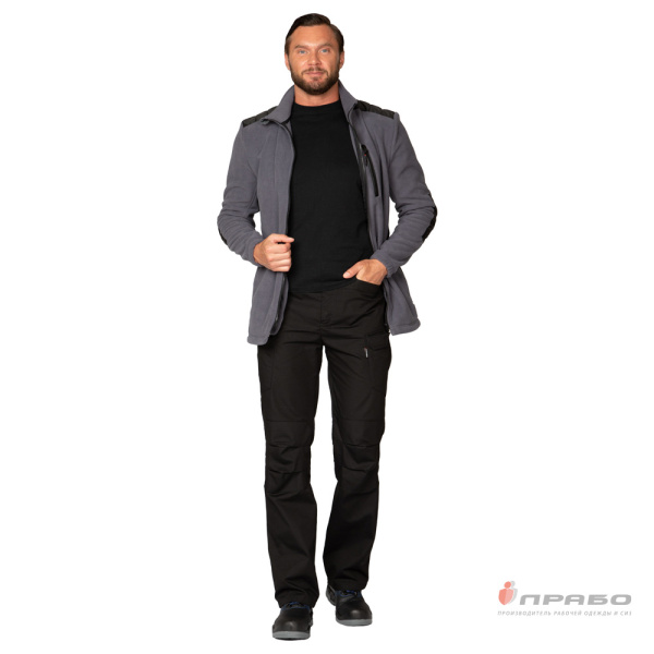 Куртка "Кеми" флисовая без капюшона тёмно-серая