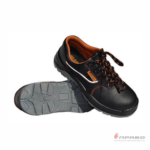 Полуботинки Paredes с подошвой ПУ/ПУ, МП и МС чёрный/оранжевый