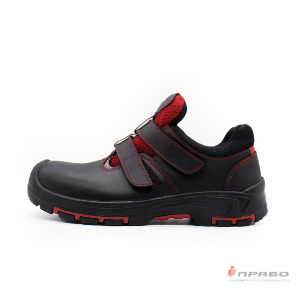 Полуботинки "Просэйф-721Р" с подошвой ПУ/нитрил и КП чёрный/красный