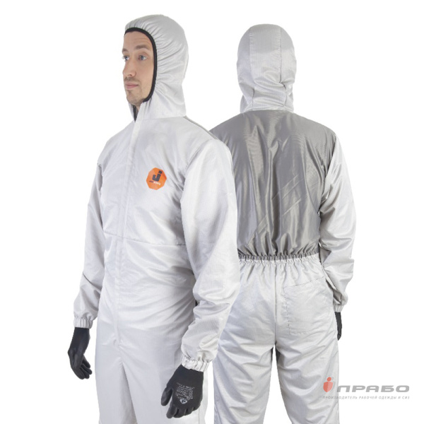 Комбинезон многоразовый защитный с антистатическими свойствами JPC175 серый