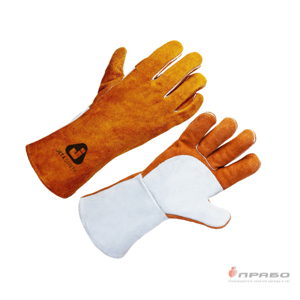 Краги спилковые пятипалые с усилением на ладони Jeta Safety JWK401