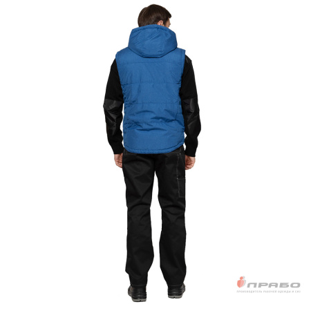 Жилет мужской утеплённый "Амур" васильковый