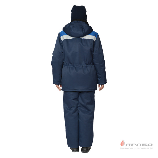Костюм женский утеплённый "Стандарт СОП" синий/василёк (куртка и брюки)
