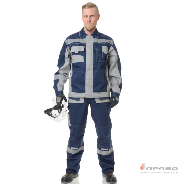 Костюм мужской "Бренд Корпоратив" тёмно-синий/светло-серый