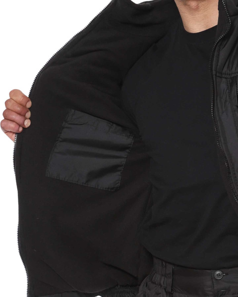 Куртка СИРИУС-ПРАГА-ЛЮКС короткая с капюшоном, черная