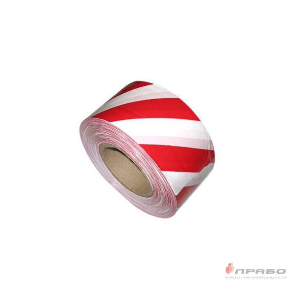 Лента оградительная "Стандарт" красно-белая 75 мм 35 мкм, 100 п.м.