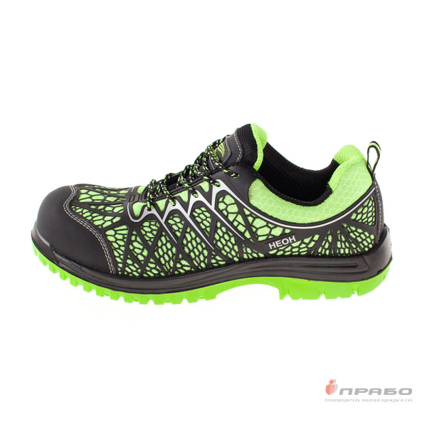 Кроссовки "Мистраль-Неон PT2-C-L" ПУ/ТПУ с КП и АС черно-лаймовые