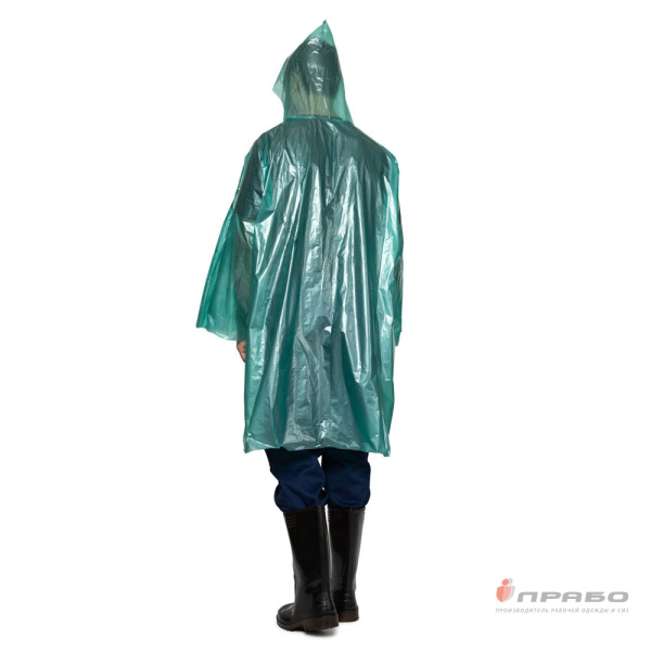 Плащ-дождевик из водонепроницаемой плёнки ПВД с проклеенными швами