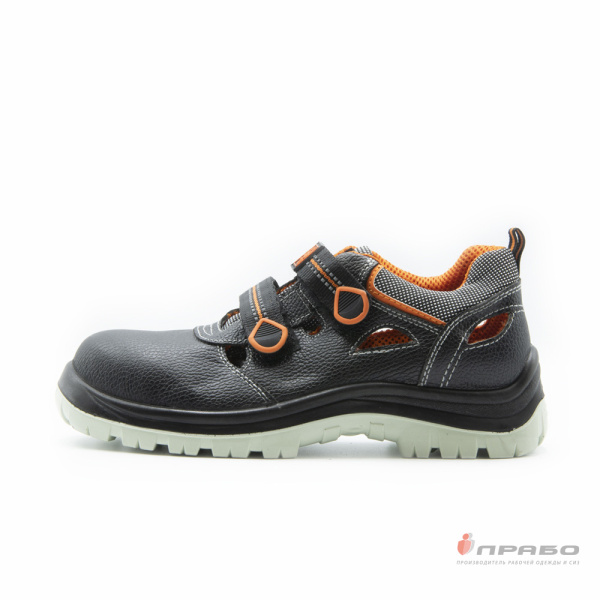 Сандалии кожаные "Скорпион-Премиум-1303ПК" с подошвой ПУ/ТПУ и КП чёрные