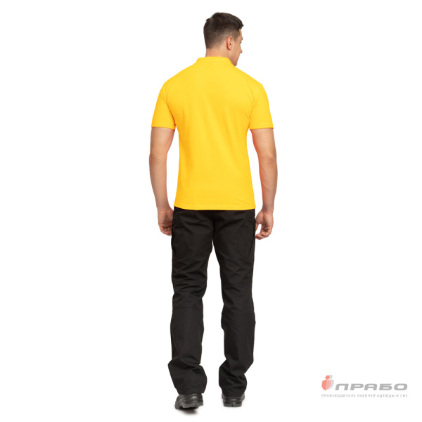 Рубашка "Поло" с коротким рукавом жёлтая