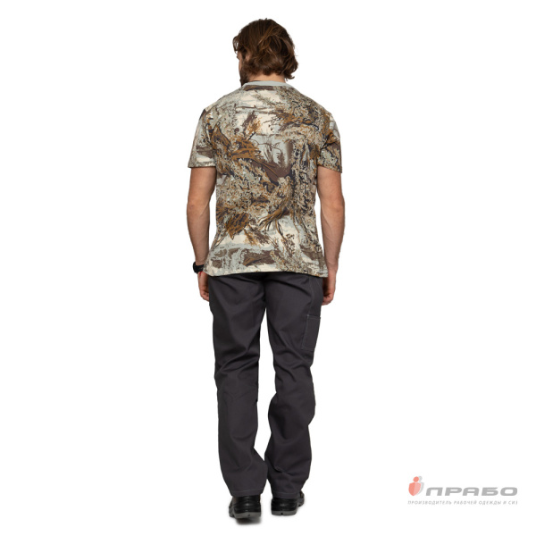 Футболка трикотажная камуфляжная степь