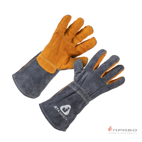 Краги спилковые пятипалые с подкладкой и усиленными швами Jeta Safety JWK502