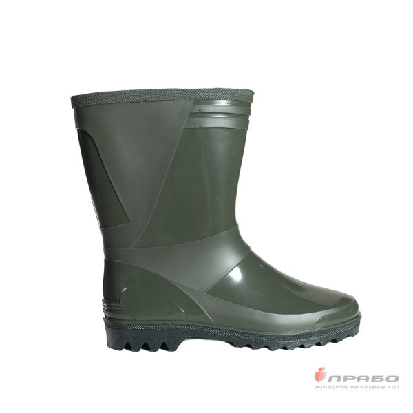 Сапоги мужские ПВХ артикул 146У с широким голенищем (29 см) зелёные