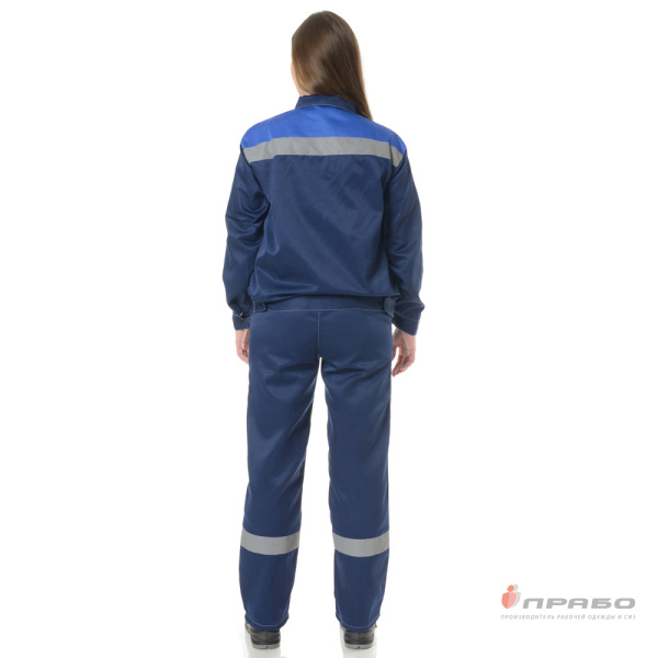 Костюм женский "Пантеон 2" синий/василёк (куртка и полукомбинезон)