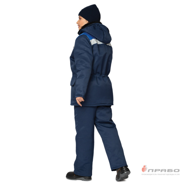 Костюм женский утеплённый "Стандарт СОП" синий/василёк (куртка и брюки)
