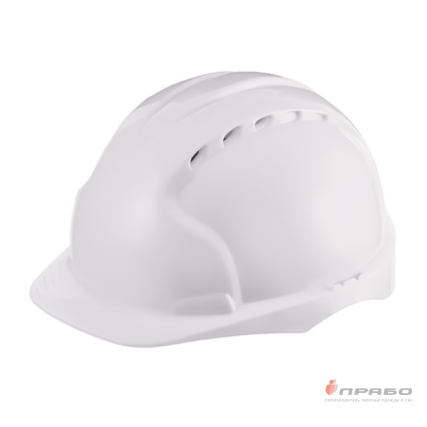 Каска защитная "Эталон" с храповиком из ударопрочного полипропилена с креплением для наушников белая