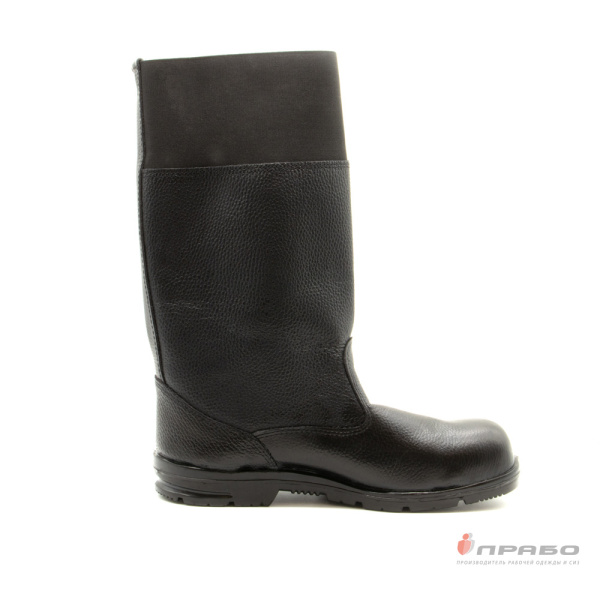 Сапоги юфтевые "Литейщик" с защитными манжетами и подошвой из нитрила чёрные