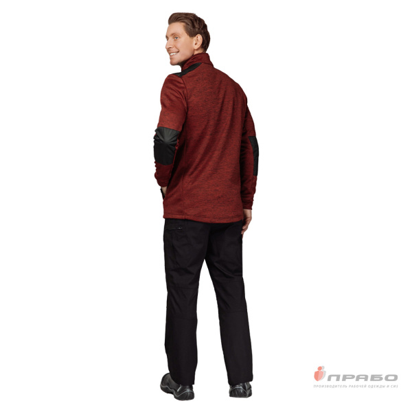 Куртка "Валма" трикотажная красный меланж/чёрный