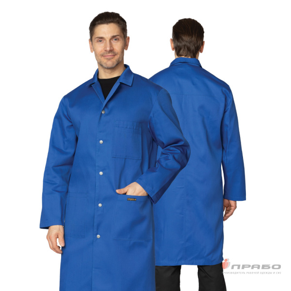 Халат мужской "Ф-8" васильковый