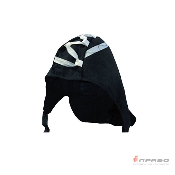 Подшлемник ватный с шнуровкой на затылочной части чёрный