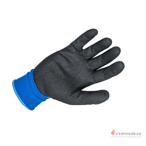 Перчатки нейлоновые с 1/2 нитриловым песочным покрытием Scaffa Механик NY1350S-NV/BLK