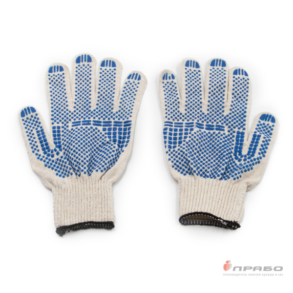 Перчатки х/б с ПВХ-покрытием (10 класс) "Точка" Стандарт