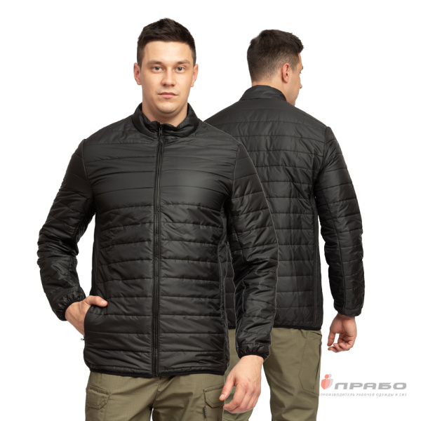 Куртка мужская демисезонная "Бомбер" чёрная