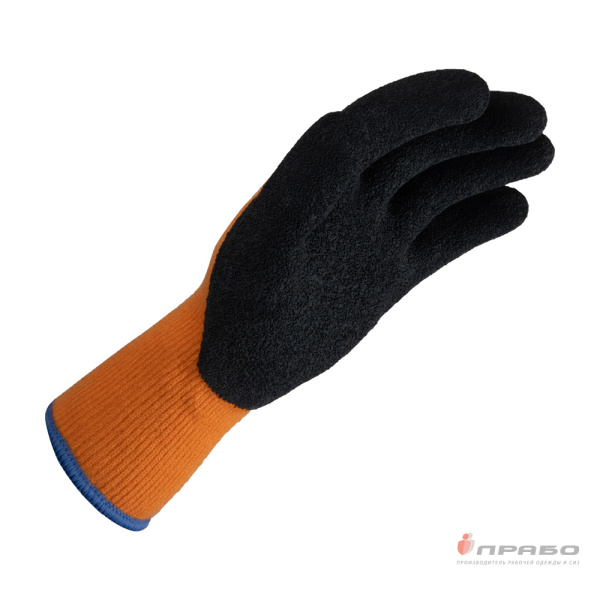 Перчатки акриловые утеплённые с 1/2 рельефным латексным покрытием Jeta Safety JLW-301