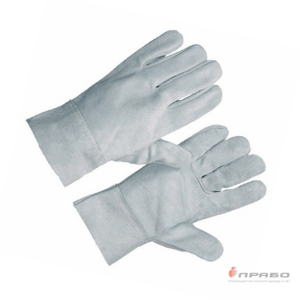 Перчатки цельноспилковые для газорезательных работ серые