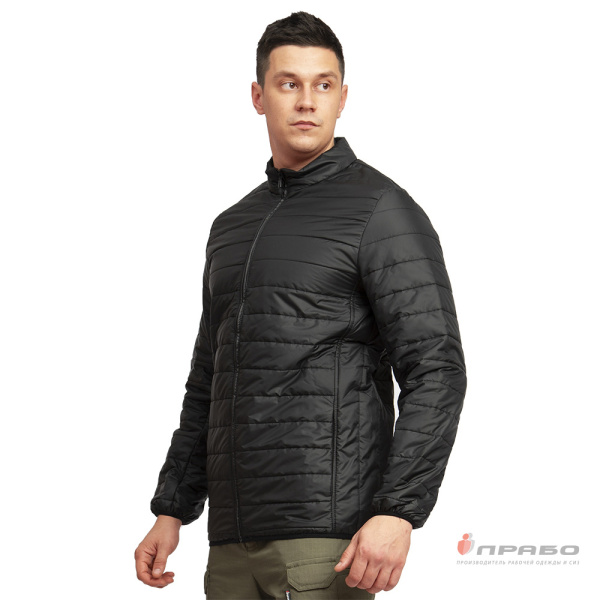 Куртка мужская демисезонная "Бомбер" чёрная