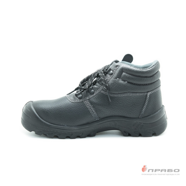 Ботинки кожаные "Мастер Prof" EU-S1Р c МП и антипрокольной стелькой чёрные