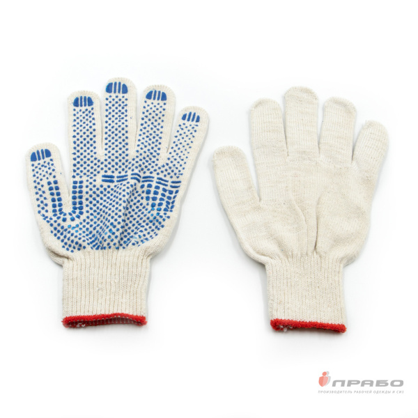 Перчатки х/б с ПВХ-покрытием "Точка" (10 класс) Люкс