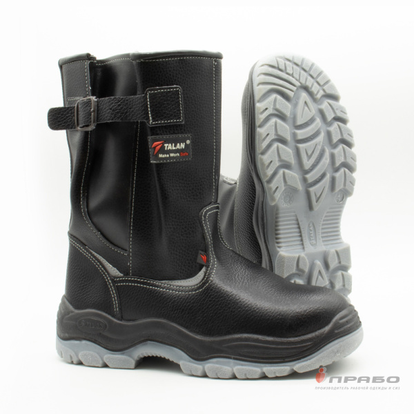 Сапоги с подошвой ПУ/ТПУ, МП и антипрокольной стелькой чёрные