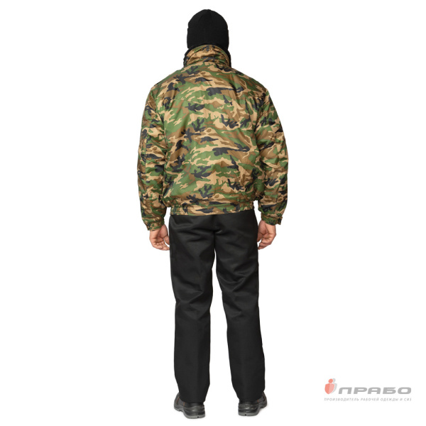 Куртка мужская "Охранник" укороченная КМФ лес