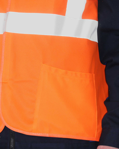 Жилет сигнальный SIRIUS кл.2, 3 СОП (трик.120 гр/м2, карманы) оранжевый (ЧЗ)
