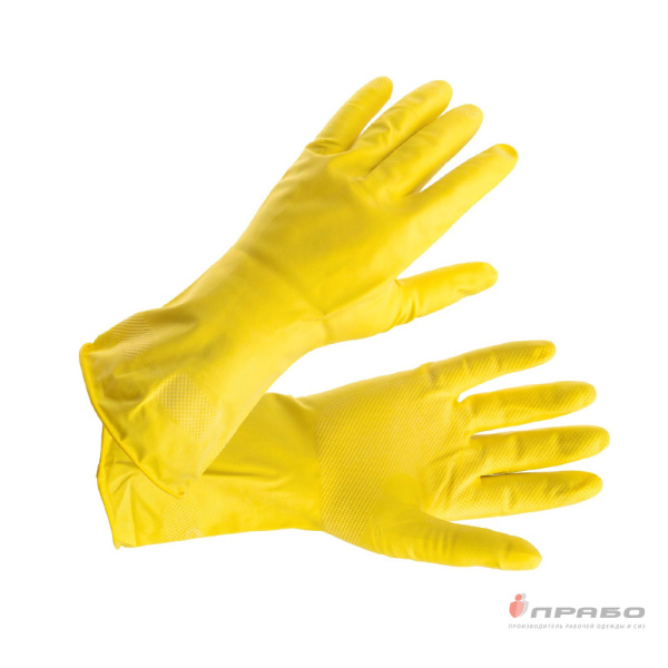 Перчатки хозяйственные из натурального латекса